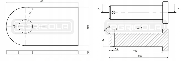 SOPORTE ACCIONAMIENTO 8/5000 PERNA FI 40 HYDROLIDER 