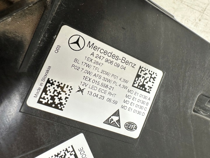 GAUCHE COMPLET LED MERCEDES B CLASSE 247 LIFT PERFORMANCE A2479060904