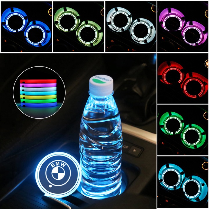 ALMOHADA PARA TAZA AUTO DIODO LUMINOSO LED BMW 