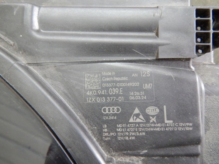 PHARE GAUCHE AVANT GAUCHE AVANT COMPLET LED AUDI A6 4K0 4K0941039E ORIGINAL EUROPE