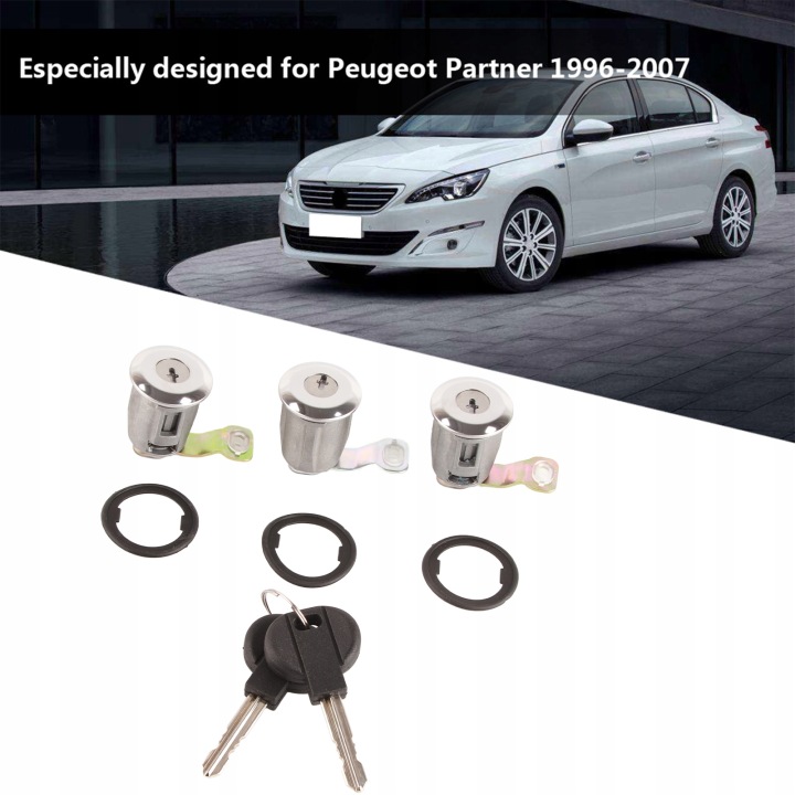 KIT SERRURES PORTES AUTOMOBILES PISTON CLÉ PEUGEOT PARTENAIRE 1996-