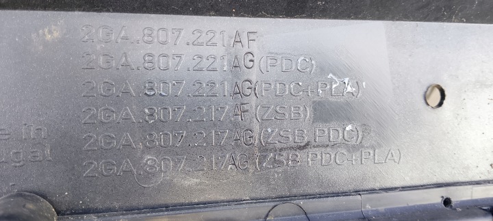 PARE-CHOCS AVANT AVANT VW T-ROC 17-22ROK 2GA807221AF 2GA805903D 2GA807221AG
