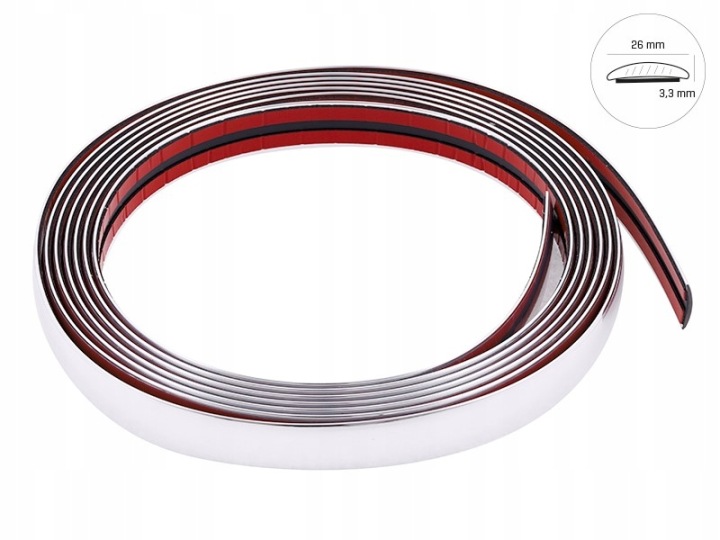 MOULURE DÉCORATIVE CHROME 26 MM X 5 M (58992)