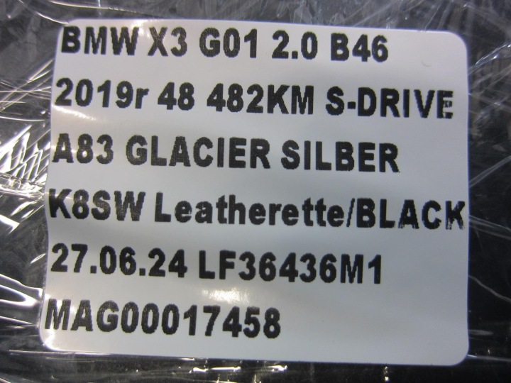BMW X3 B46 G01 G02 G11 G12 PROTECTION MOTEUR COUVERCLE 8657035 11128657035