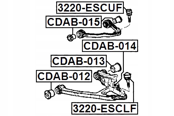 FEBEST BLOQUE SILENCIOSO PARTE DELANTERA PALANCA GORNEJ CADILLAC ESCALADE 4WD 