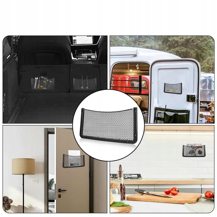 3 PCS POCHE VERS COUVERCLES DE COFFRE ORGANISEUR AUTOMOBILE GRILLE VOITURES 41.5*21.5