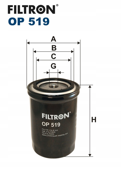 FILTRAS ALYVOS OP519 FSO FIAT 125P nuotrauka 5