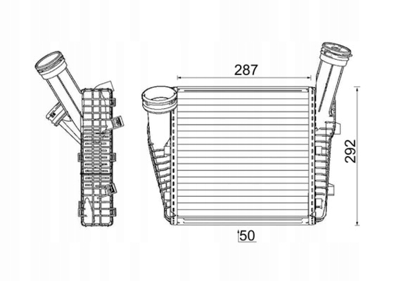 RADUADOR AIRE DE CARGA MAHLE CI 142 000P 