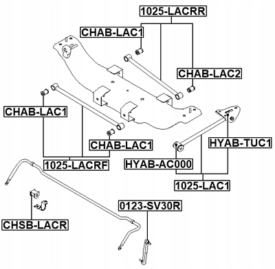 VARILLA TRASERO LADO TRANSVERSAL CHEVROLET LACETTI OPTRA 