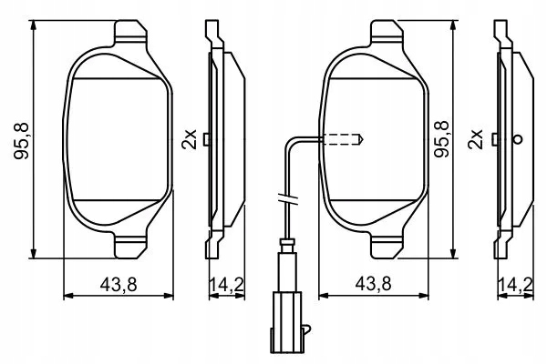 BOSCH 0 986 494 779 KLOCEK DE FREIN JEU