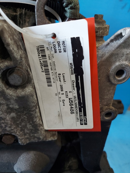 MOTEUR DACIA LOGAN 1.4 8V K7JA710 162.768 KM