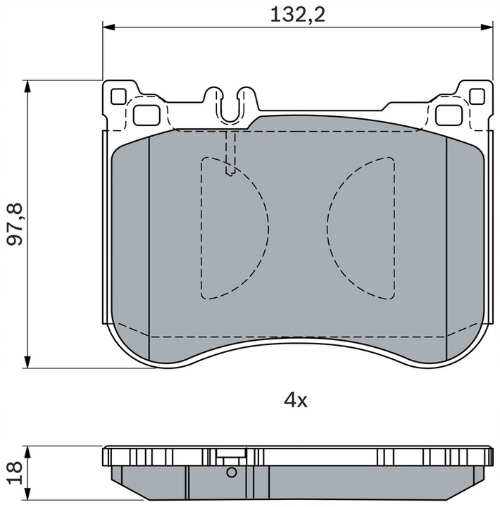 BOSCH 0 986 494 968 PADS BRAKE 