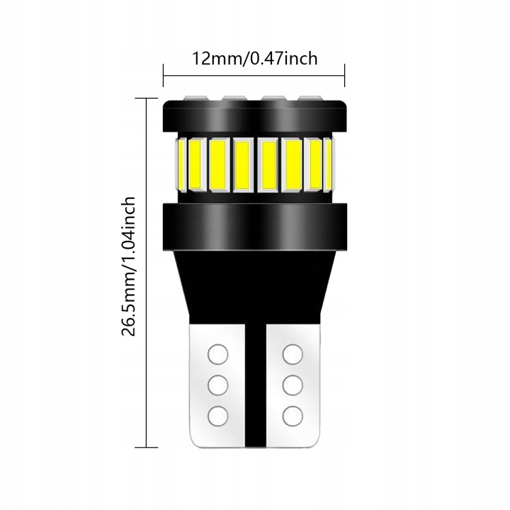 6PC AMPOULES LED W5W T10 STATIONNEMENT SUPER PUISSANT CANBUS 360° POSTOJOWKI REALNE