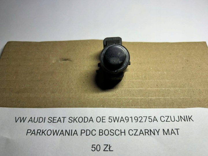 VW AUDI SEAT SKODA OE 5WA919275A CAPTEUR STATIONNEMENT PDC BOSCH NOIR POUSSOIR