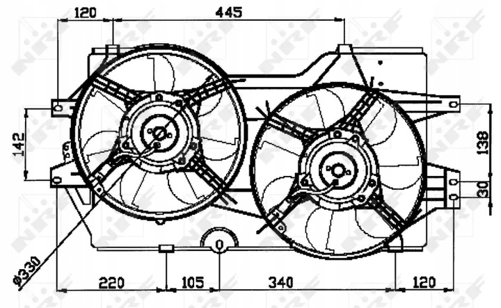 47031/NRF FAN RADIATOR CHRYSLER 95- 2,0-3,8 NRF photo 2 - milautoparts-fr.ukrlive.com