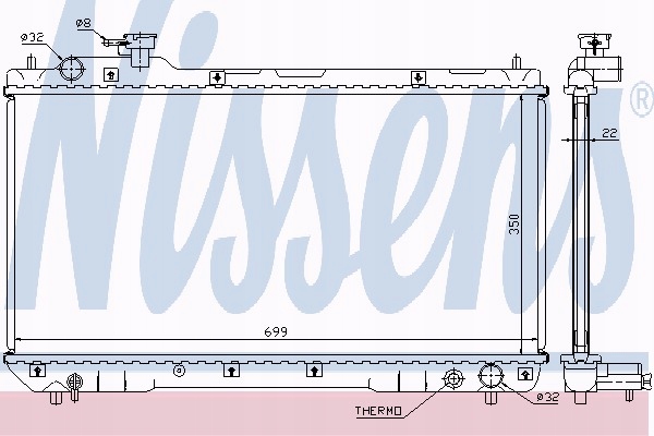 NISSENS 64629A RADUADOR DE AGUA 