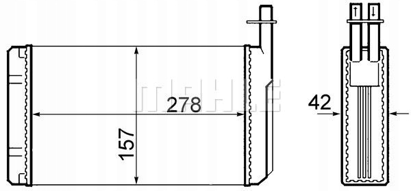 MAHLE ORIGINAL AH 68 000S WYMIENNIK CIEPLA, CALEFACCIÓN INTERIOR 