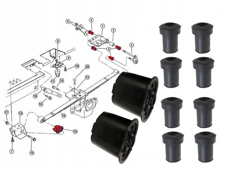 B364 SET GS CASQUILLOS RESORTES CHRYSLER GRAND VOYAGER 1996-2000 GS 