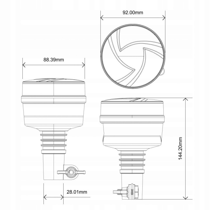 PHARE BLYSKOWA 19W 30X LED PIVOT KAMAR, ALR0072