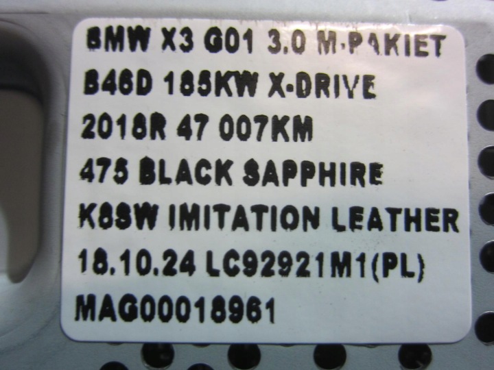 BMW X3 G01 G11 G12 KIT WSKAZNIKOW COMPTEUR TABLEAU DE BORD 9878286 USA 62109878286