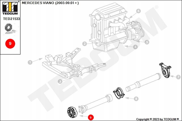 AXLE SWIVEL ELASTIC SHAFT PROPULSION (ROZSTAW HOLES ASSEMBLY 120MM) 