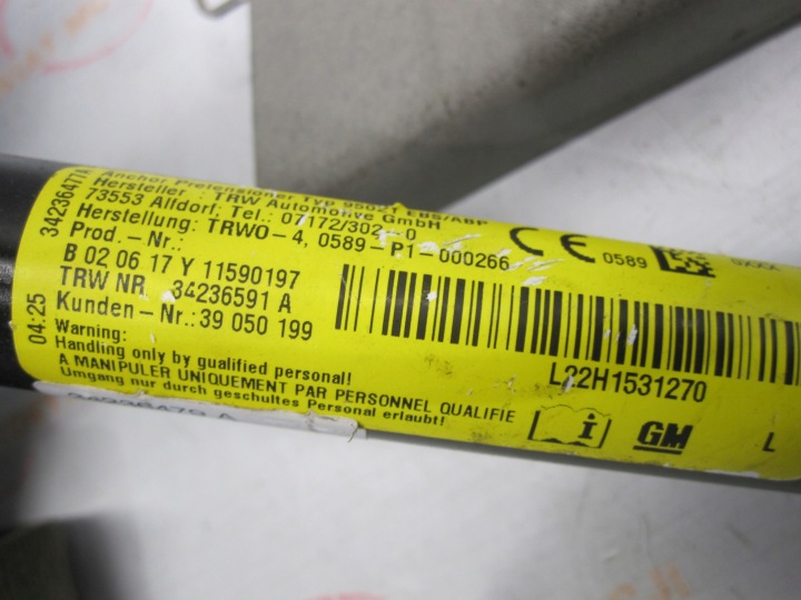 OPEL MERIVA B 13R CEINTURE DE SÉCURITÉ TENDEUR GAUCHE AVANT 13305707 13250509
