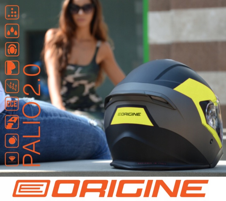 CASQUE ORIGINE PALIO 2.0 BT SOLID NOIR MATT XL