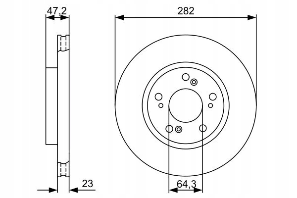 BOSCH 0 986 479 365 DISCO DE FRENADO PARTE DELANTERA IZQUIERDA/DERECHA 