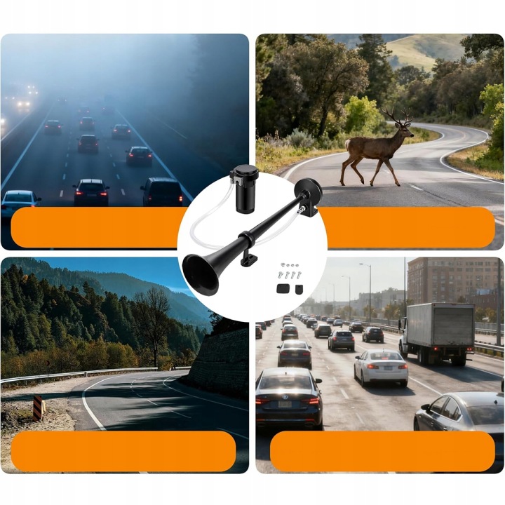 HAUT-PARLEUR KLAXON PNEUMATIQUE AVEC COMPRESSEUR AVERTISSEUR SONORE SIGNAL TROMPETTE TIR 150DB