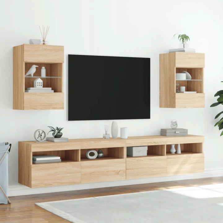 VIDAXL SCIENNA CASIER TV AVEC LED DAB SONOMA, 40X30X60,5 CM