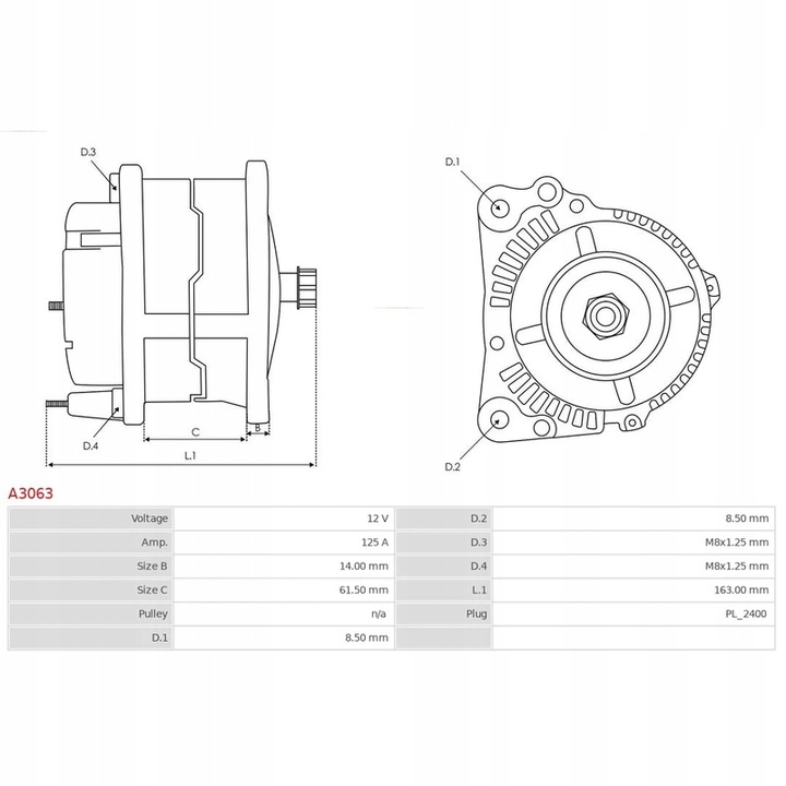 ALTERNADOR AS-PL A3063 