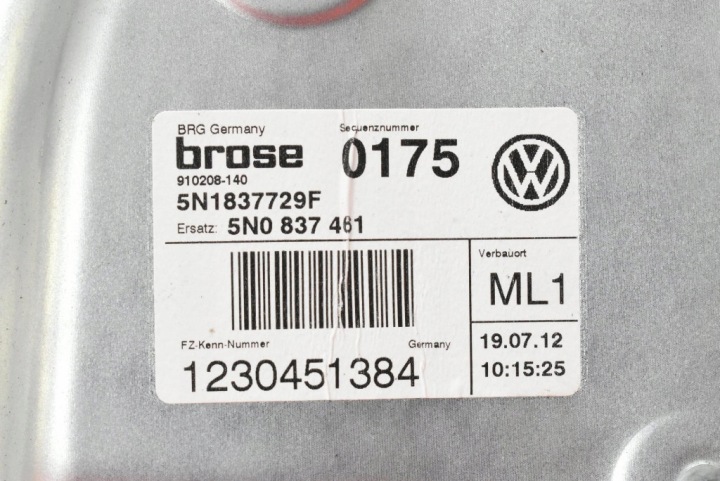 ÉLÉVATEUR VITRES GAUCHE AVANT EUROPE 5N0837755 VW TIGUAN 1 I 11-17