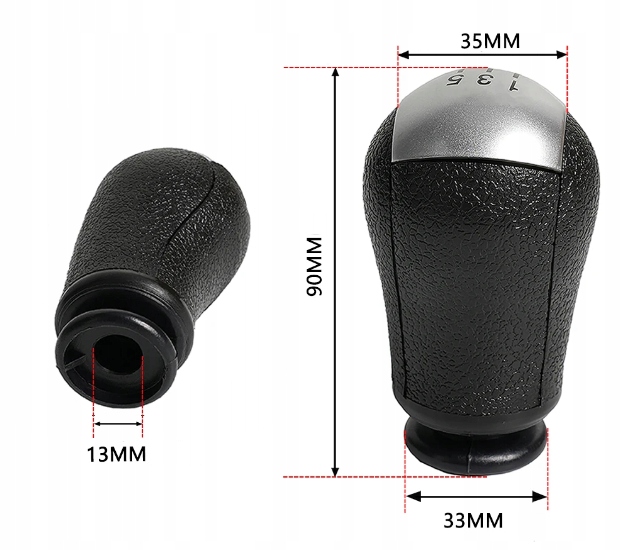 PROTEC POMMEAU DE VITESSE CHANGEMENTS VITESSE FORD GALAXY 2006-2010 5ST ARGENTÉE