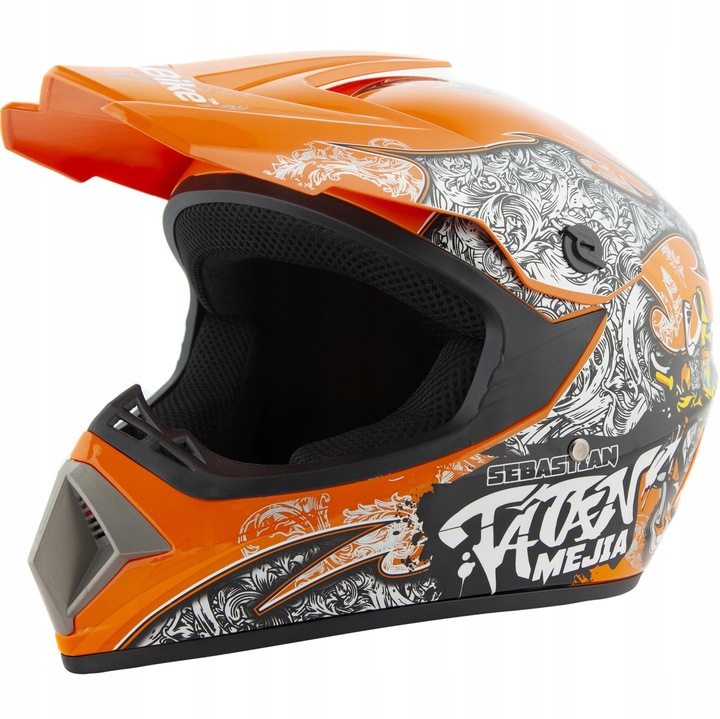 CASCO CROSSOWY LEKKI ENDURO BMX QUAD XS +GOGLE+REKAWICE S 