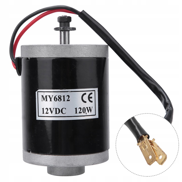 MY6812 DC 12V 120W MOTEUR SZCZOTKOWANY VERS SCOOTER ÉLECTRIQUE CYCLISTE