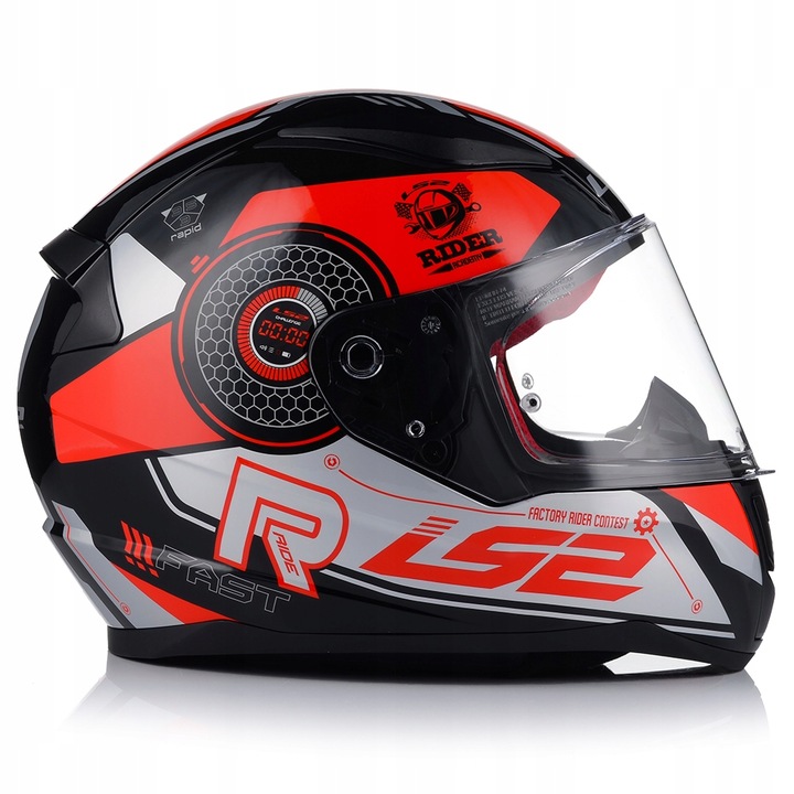 HELMET FOR MOTORCYCLE LS2 FF353 RAPID STRATUS BLK/RED INTEGRALNY SYSTEM PINLOCK 