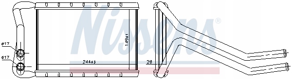 WYMIENNIK CIEPLA, CALEFACCIÓN INTERIOR NISSENS 707073 