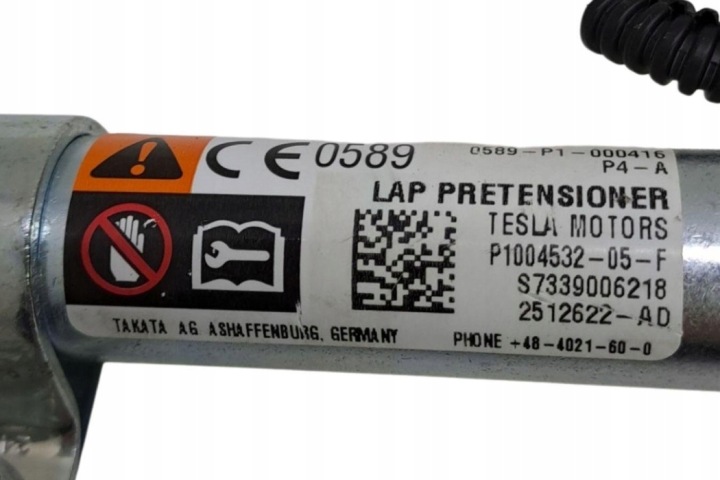 CEINTURE DE SÉCURITÉ AVANT DROIT TESLA 100453205F 0.0L ÉLECTRIQUE 2017