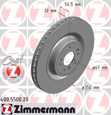 DISCOS ZAPATAS PARTE DELANTERA ZIMMERMANN MERCEDES CLASE M 