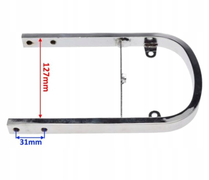 LENTYNA ATKALTĖS KELEIVIO METALINIS LAIKIKLIS KINGWAY CHOPPER LIFAN 250 LF250-4 nuotrauka 2