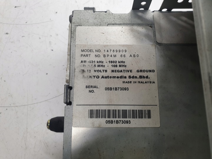 RADIO MAZDA 3 I BK 14789900 MONITEUR