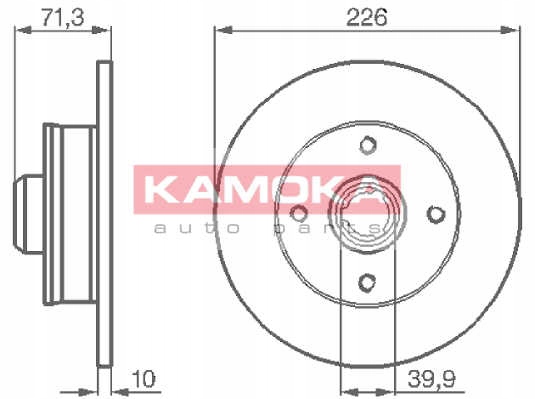 DISCOS ZAPATAS PARTE TRASERA KAMOKA SEAT TOLEDO I 