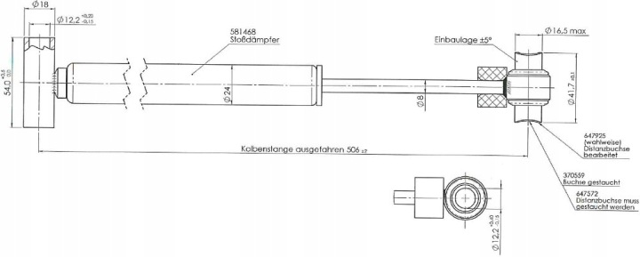 AMORTISSEUR VERS DISPOSITIFS NAJAZDOWEGO REMORQUES AL-KO 161S 1600KG NEUF TYPE