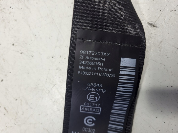 COURROIE BEZPIECZENSTW GAUCHE DROIT CITROEN BERLINGO III 18- 98172303XX 98172279XX