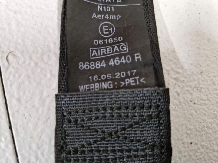 RENAULT KADJAR CEINTURE DE SÉCURITÉ DROIT AVANT AVANT 868844640R