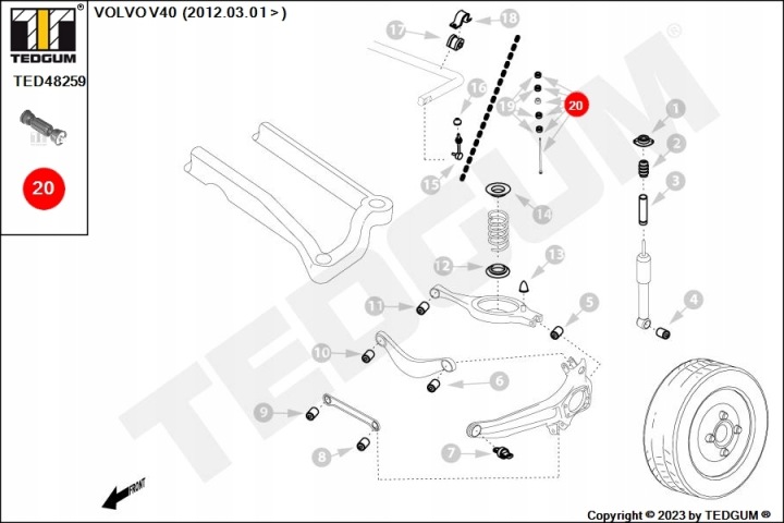 CONNECTEUR BARRE STABILISATRICE FORD T. FOCUS 04-12 LE/PR