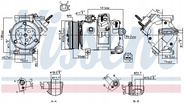 COMPRESOR DE ACONDICIONADOR FORD TRANSIT CUSTOM V362 V363 MONDEO MK5 890772 