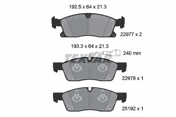 ZAPATAS DE FRENADO MASERATI PARTE DELANTERA LEVANTE SUV 3,0 16- 2297701 