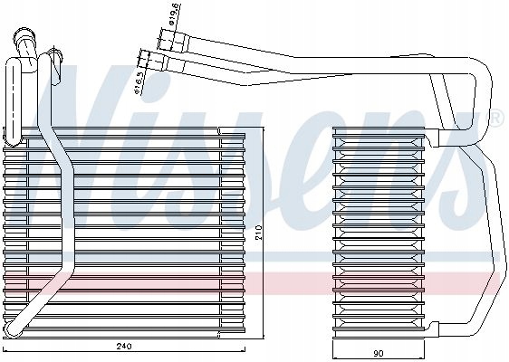 NISSENS ÉVAPORATEUR FORD TRANSIT 00- 2.0 D 75 HP