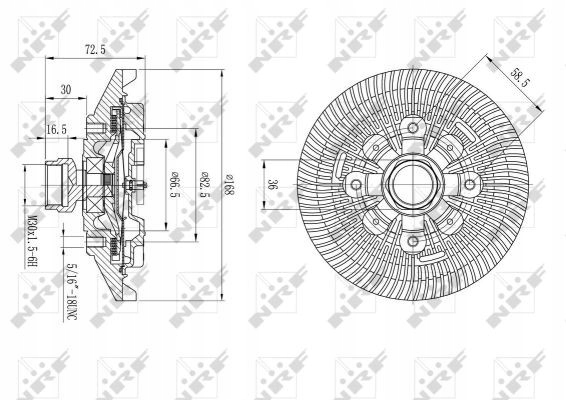 EMBRAGUE DIFERENCIAL DE ACOPLAMIENTO VISCOSO NRF 49577 JEEP CHEROKEE 98- 